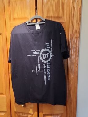 Fruit of the Loom Black Planet Fitness Logo Tee